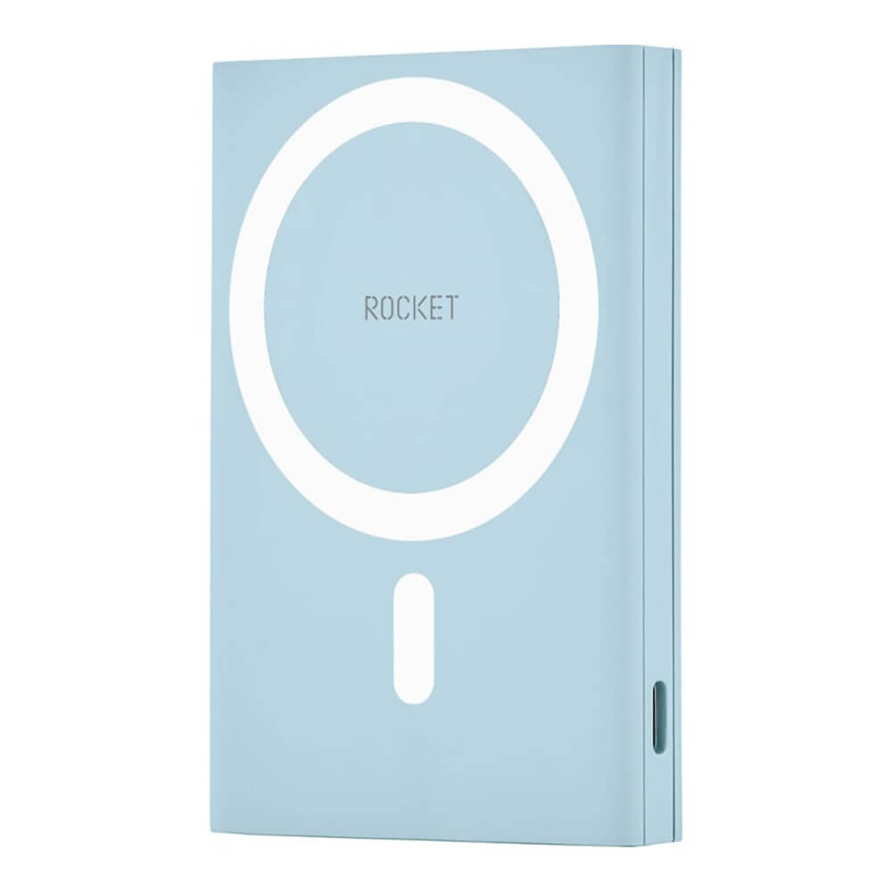 Беспроводная аккумуляторная батарея 5000mAh Rocket Hold, PD20W, цвет:светло-голубой